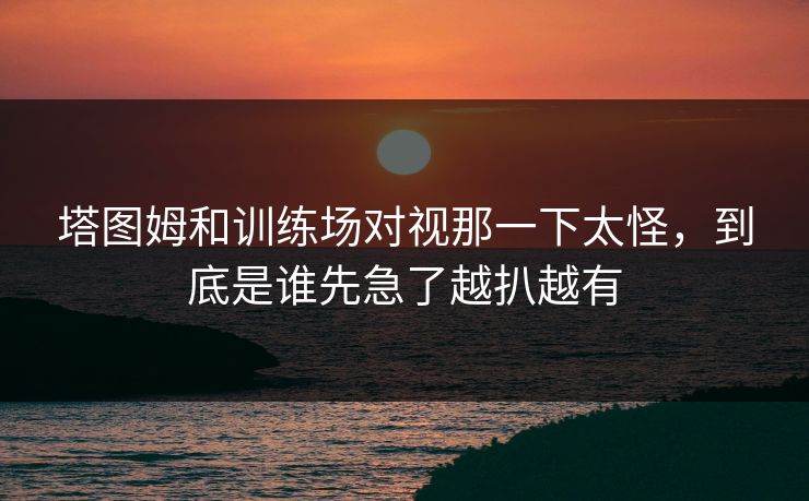 塔图姆和训练场对视那一下太怪，到底是谁先急了越扒越有