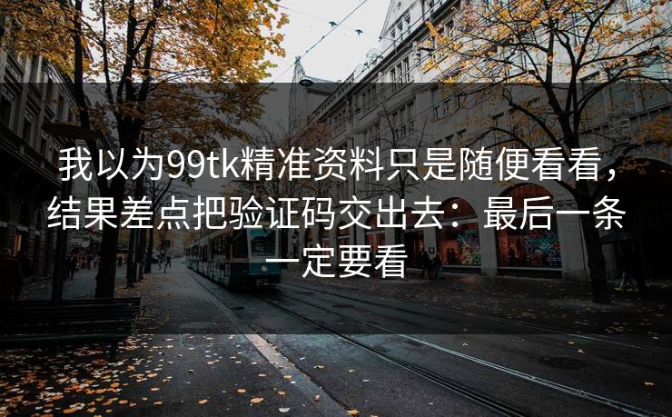我以为99tk精准资料只是随便看看，结果差点把验证码交出去：最后一条一定要看