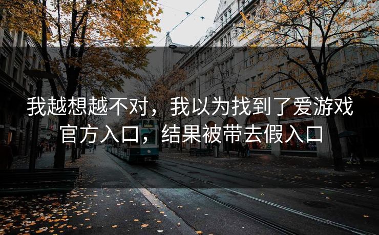 我越想越不对，我以为找到了爱游戏官方入口，结果被带去假入口